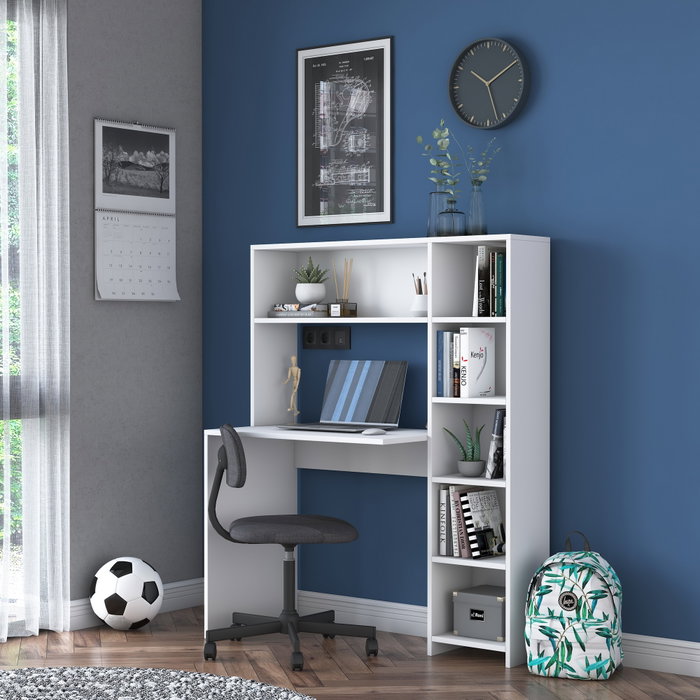 Hanah Home HA104 - 2063 Escritorio de Estudio Escandinavo Blanco